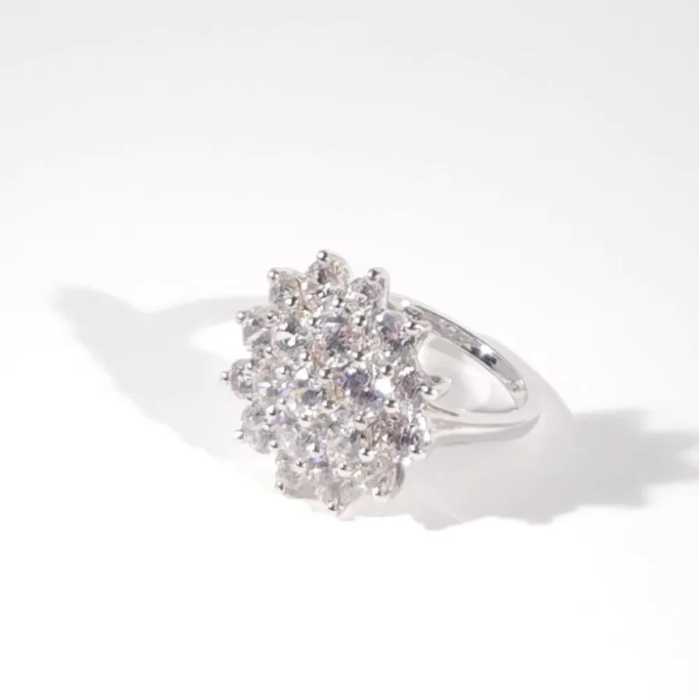 Simulated Diamond Swarovski Ring Cubic Zirconia Size 7